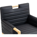 Meridian Aimee Black Vegan Leather Dining Arm Chair IMAGE 8