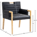 Meridian Aimee Black Vegan Leather Dining Arm Chair IMAGE 9