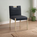 Meridian Aimee Black Vegan Leather Dining Side Chair IMAGE 2