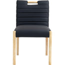 Meridian Aimee Black Vegan Leather Dining Side Chair IMAGE 3