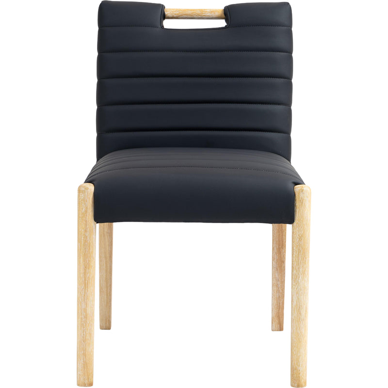 Meridian Aimee Black Vegan Leather Dining Side Chair IMAGE 3