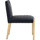 Meridian Aimee Black Vegan Leather Dining Side Chair IMAGE 4