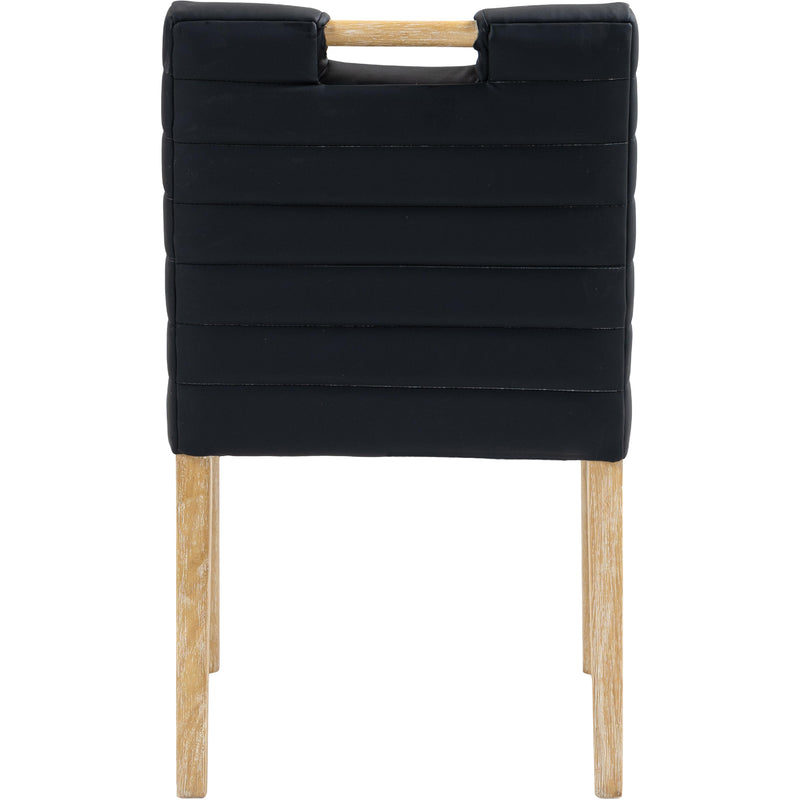 Meridian Aimee Black Vegan Leather Dining Side Chair IMAGE 5