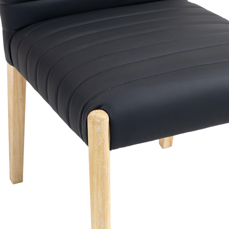 Meridian Aimee Black Vegan Leather Dining Side Chair IMAGE 7