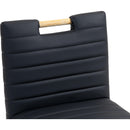 Meridian Aimee Black Vegan Leather Dining Side Chair IMAGE 8