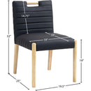 Meridian Aimee Black Vegan Leather Dining Side Chair IMAGE 9