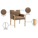 Meridian Aimee Brown Vegan Leather Dining Arm Chair IMAGE 10