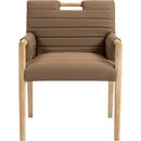 Meridian Aimee Brown Vegan Leather Dining Arm Chair IMAGE 3