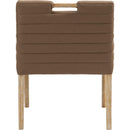 Meridian Aimee Brown Vegan Leather Dining Arm Chair IMAGE 5