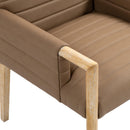 Meridian Aimee Brown Vegan Leather Dining Arm Chair IMAGE 7