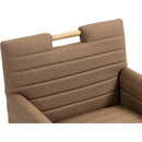 Meridian Aimee Brown Vegan Leather Dining Arm Chair IMAGE 8