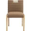 Meridian Aimee Brown Vegan Leather Dining Side Chair IMAGE 3