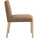 Meridian Aimee Brown Vegan Leather Dining Side Chair IMAGE 4