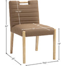 Meridian Aimee Brown Vegan Leather Dining Side Chair IMAGE 9