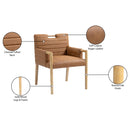 Meridian Aimee Cognac Vegan Leather Dining Arm Chair IMAGE 10
