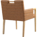 Meridian Aimee Cognac Vegan Leather Dining Arm Chair IMAGE 6
