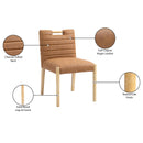 Meridian Aimee Cognac Vegan Leather Dining Side Chair IMAGE 10