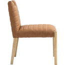 Meridian Aimee Cognac Vegan Leather Dining Side Chair IMAGE 4