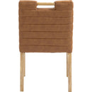 Meridian Aimee Cognac Vegan Leather Dining Side Chair IMAGE 5