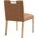Meridian Aimee Cognac Vegan Leather Dining Side Chair IMAGE 6
