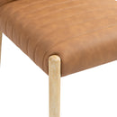 Meridian Aimee Cognac Vegan Leather Dining Side Chair IMAGE 7
