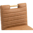 Meridian Aimee Cognac Vegan Leather Dining Side Chair IMAGE 8