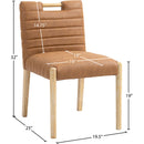 Meridian Aimee Cognac Vegan Leather Dining Side Chair IMAGE 9