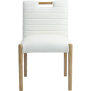Meridian Aimee Cream Vegan Leather Dining Side Chair IMAGE 2