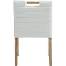 Meridian Aimee Cream Vegan Leather Dining Side Chair IMAGE 4