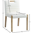Meridian Aimee Cream Vegan Leather Dining Side Chair IMAGE 8