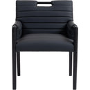 Meridian Aimee Black Vegan Leather Dining Arm Chair IMAGE 2