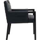 Meridian Aimee Black Vegan Leather Dining Arm Chair IMAGE 3