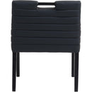 Meridian Aimee Black Vegan Leather Dining Arm Chair IMAGE 4