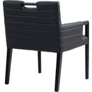 Meridian Aimee Black Vegan Leather Dining Arm Chair IMAGE 5