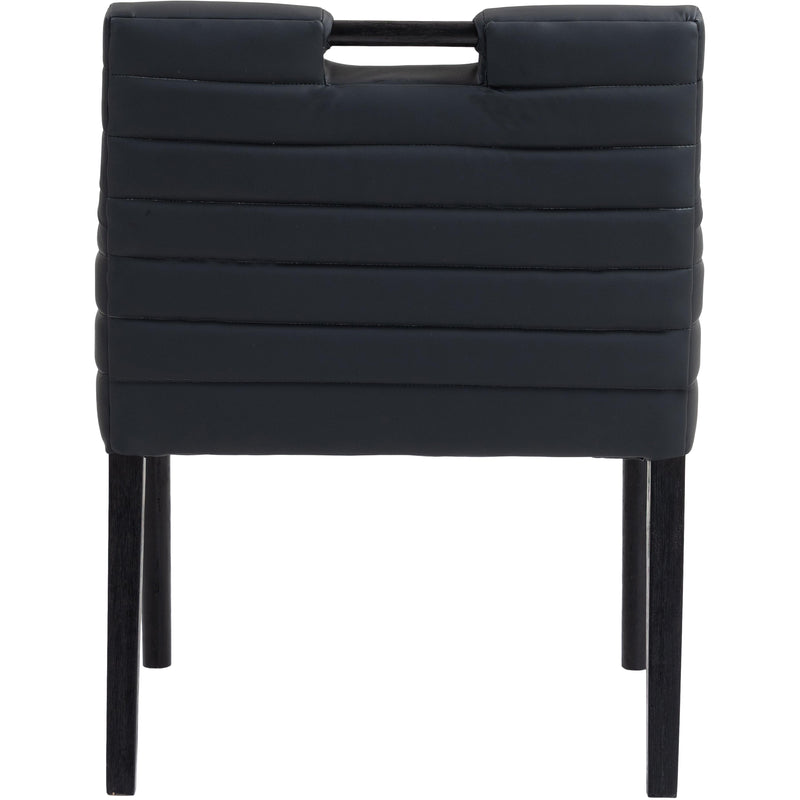 Meridian Aimee Black Vegan Leather Dining Arm Chair IMAGE 5