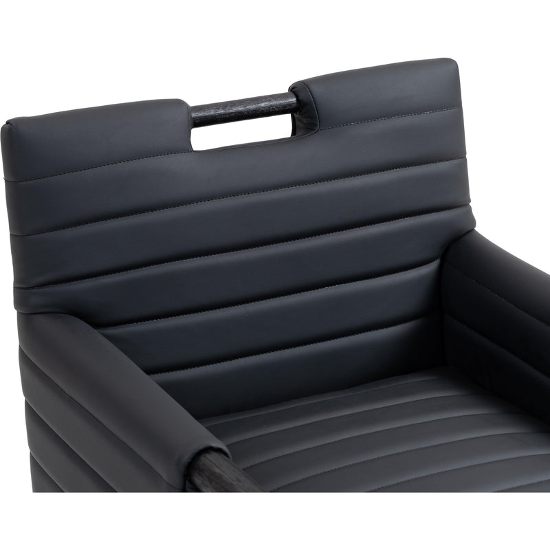 Meridian Aimee Black Vegan Leather Dining Arm Chair IMAGE 8