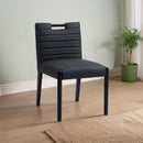 Meridian Aimee Black Vegan Leather Dining Side Chair IMAGE 2