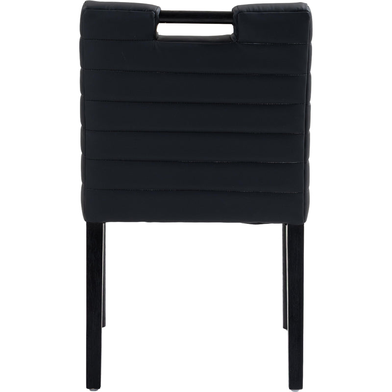 Meridian Aimee Black Vegan Leather Dining Side Chair IMAGE 5