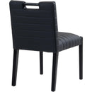 Meridian Aimee Black Vegan Leather Dining Side Chair IMAGE 6