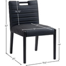 Meridian Aimee Black Vegan Leather Dining Side Chair IMAGE 9