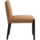 Meridian Aimee Cognac Vegan Leather Dining Side Chair IMAGE 4
