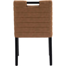 Meridian Aimee Cognac Vegan Leather Dining Side Chair IMAGE 5