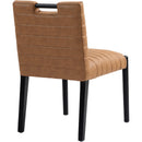 Meridian Aimee Cognac Vegan Leather Dining Side Chair IMAGE 6