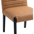 Meridian Aimee Cognac Vegan Leather Dining Side Chair IMAGE 7
