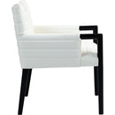 Meridian Aimee Cream Vegan Leather Dining Arm Chair IMAGE 4