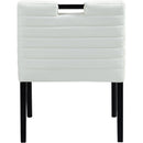 Meridian Aimee Cream Vegan Leather Dining Arm Chair IMAGE 5