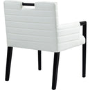 Meridian Aimee Cream Vegan Leather Dining Arm Chair IMAGE 6