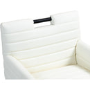 Meridian Aimee Cream Vegan Leather Dining Arm Chair IMAGE 8