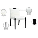 Meridian Aimee Cream Vegan Leather Dining Side Chair IMAGE 10