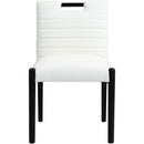 Meridian Aimee Cream Vegan Leather Dining Side Chair IMAGE 3